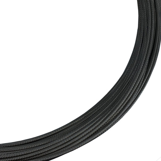 Black 1x19 Stainless Steel Cable - 250ft reel - 1/8", 3/16" - PanoRAIL®