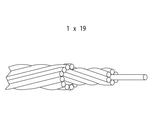 1x19 Stainless Steel Cable 1/8" and 3/16" - 1000ft. reel - PanoRAIL®